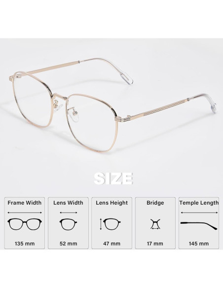 Gafas OPTOFENDY Metal Anti-Luz Azul para Ojos Cansados
