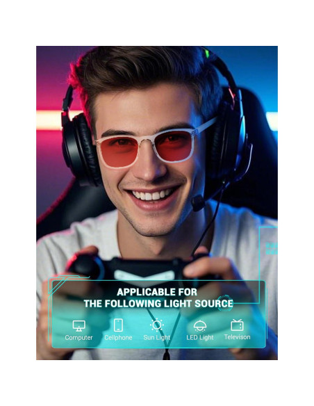 Gafas para dormir TIJN con lentes rojos y bloqueo luz azul Gafas para dormir TIJN con lentes rojos y bloqueo luz azul