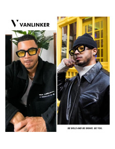 Gafas de Sol Vanlinker UV400 Cuadradas Gruesas Unisex 2