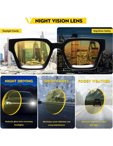 Gafas de Sol Vanlinker UV400 Cuadradas Gruesas Unisex