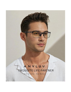 Gafas de Luz Azul ANYLUV A4556-N Metal Al-Mg para PC 2