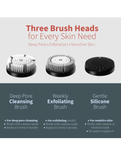 Cepillo Facial NagraCoola XPRE419 Negro, 3 Modos, Impermeable 2
