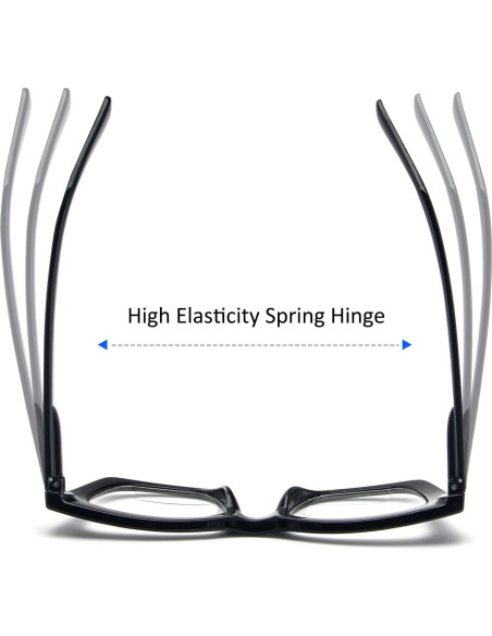 Gafas de lectura grandes para mujeres - Filtro luz azul - 4 pares Gafas de lectura grandes para mujeres - Filtro luz azul - 4 pares