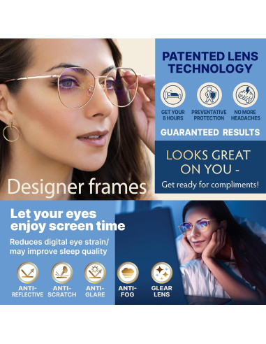 Gafas Prospek Era Antirreflejo para Luz Azul - Titanio