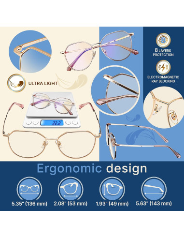 Gafas Prospek Era Antirreflejo para Luz Azul - Titanio