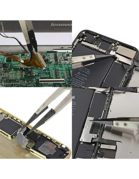 Juego de Pinzas de Precisión FEITA ESD 8 Piezas Acero Inoxidable