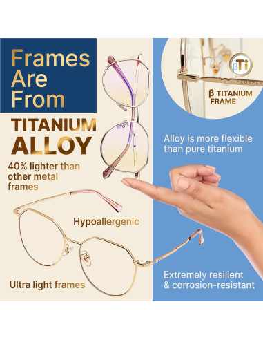 Gafas Prospek Era Antirreflejo para Luz Azul - Titanio