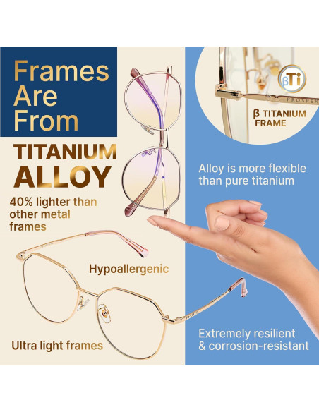 Gafas Prospek Era Antirreflejo para Luz Azul - Titanio