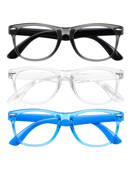 Gafas de luz azul Okany para niños 3 paquetes anti-fatiga