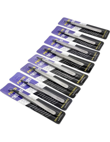 Juego de Pinzas de Precisión FEITA ESD 8 Piezas Acero Inoxidable