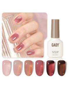 Kit de Esmalte de Gel GAOY Jardín de Rosas 6 Colores 6.5ml