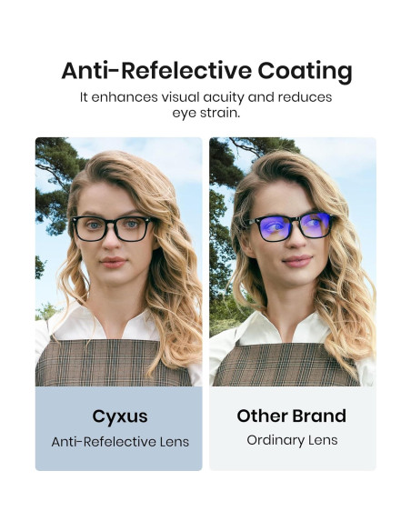 Gafas de luz azul Cyxus UV para hombres y mujeres 8082