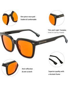 Gafas GLEASANNA Anti Luz Azul 99.9% para PC y Juegos 2