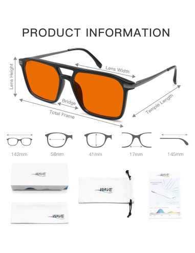 Gafas bloqueadoras luz azul WAVE B04 anti reflejo negro mate