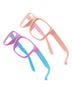 Gafas bloqueadoras luz azul DEAFRAIN 2 pares UV400 niños