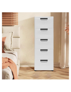 Cómoda Vertical Ringmaster 5 Cajones Blanco Apilable