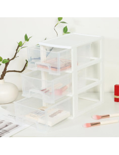 Organizador de Cajones Gonice 3 Cajones Plástico Blanco 2