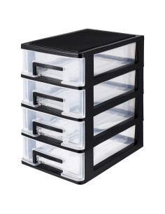 Gabinete Organizador BESPORTBLE 4 Cajones Plástico 15.5x21x25cm