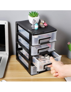 Gabinete Organizador BESPORTBLE 4 Cajones Plástico 15.5x21x25cm 2