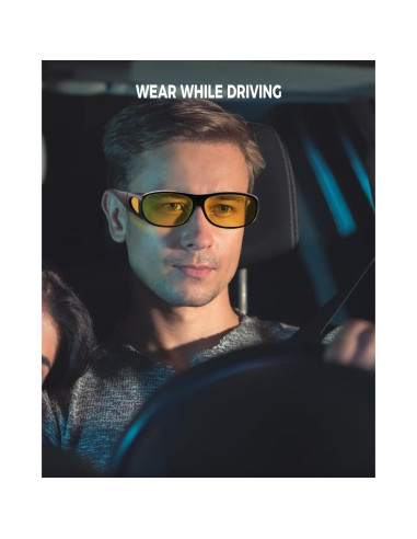 Gafas de Conducción Nocturna FIMOSON Polarizadas Amarillas