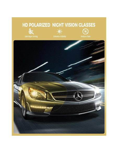 Gafas de Conducción Nocturna FIMOSON Polarizadas Amarillas