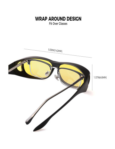 Gafas de Conducción Nocturna FIMOSON Polarizadas Amarillas