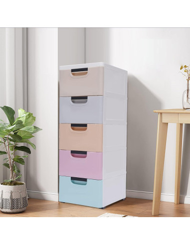 Cajonera KONGKUNI 5 Cajones Colorida Apilable para Hogar