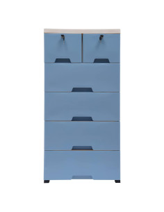 Organizador de Plástico ZUANYAN 6 Cajones Azul 50x35x102 cm