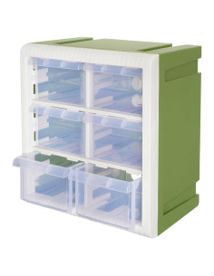 Caja de Almacenamiento Aerkaa 6 Cajones Plástico Verde