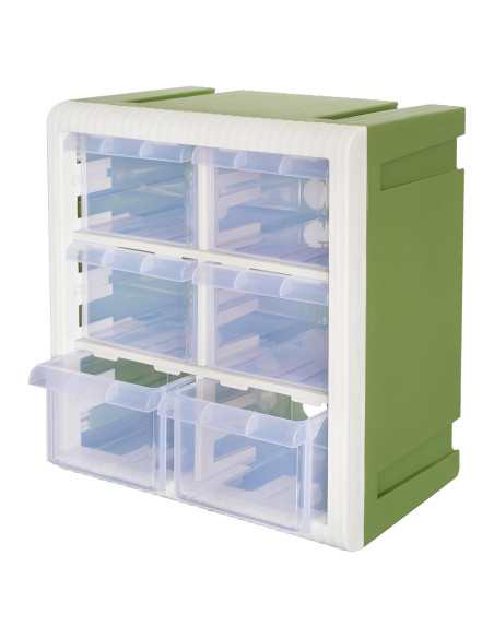 Caja de Almacenamiento Aerkaa 6 Cajones Plástico Verde