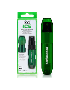 Atomizador de Perfume Travalo Pod Ice Verde 5ml - A Prueba de Fugas