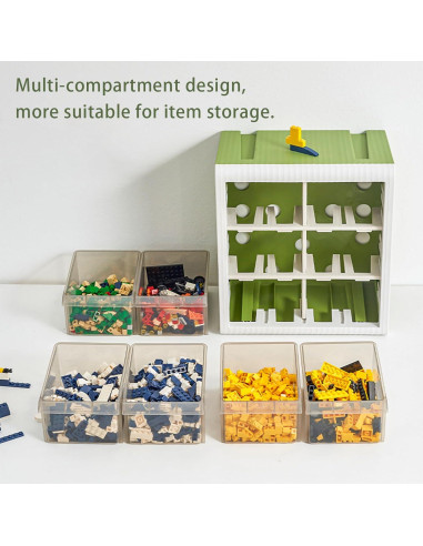 Caja de Almacenamiento Aerkaa 6 Cajones Plástico Verde