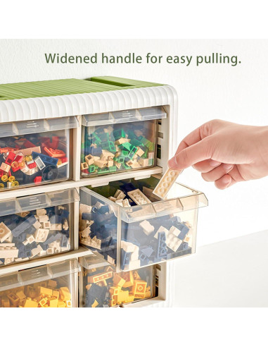 Caja de Almacenamiento Aerkaa 6 Cajones Plástico Verde