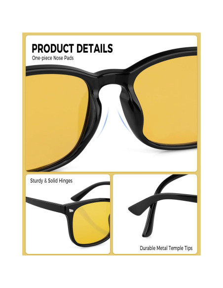 Gafas de Conducción Nocturna FIMOSON Amarillas Polarizadas Gafas de Conducción Nocturna FIMOSON Amarillas Polarizadas