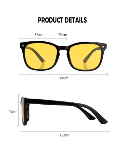 Gafas de Conducción Nocturna FIMOSON Amarillas Polarizadas