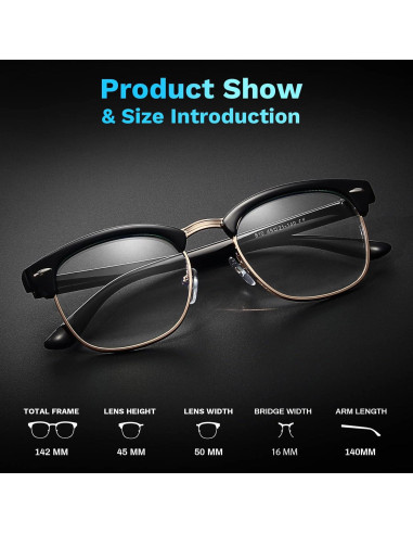 Gafas de Luz Azul TR90 Anti Fatiga Ocular para Hombres y Mujeres