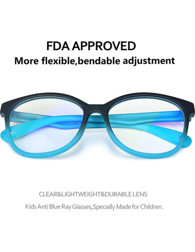Gafas de Luz Azul para Niños SEEAFUN con Estuche Coche UV400