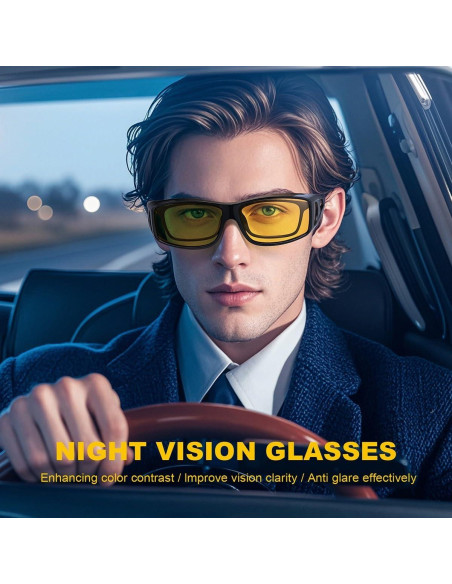 Gafas de Conducción Nocturna FAGUMA con Lente Amarillo HD
