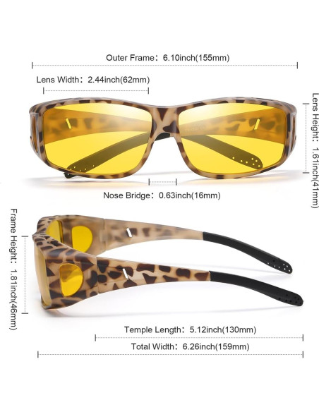 Gafas de Conducción Nocturna FAGUMA con Lente Amarillo HD