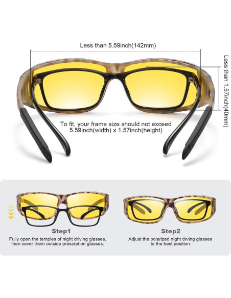 Gafas de Conducción Nocturna FAGUMA con Lente Amarillo HD