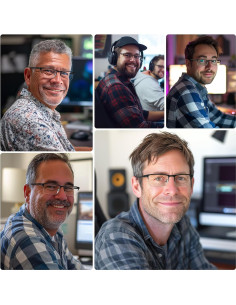 Gafas de Lectura MEETSUN 5Pack Hombres Anti Luz Azul 1.5x 2