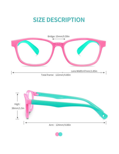 Gafas de luz azul para niños Okany 3 paquetes protección UV