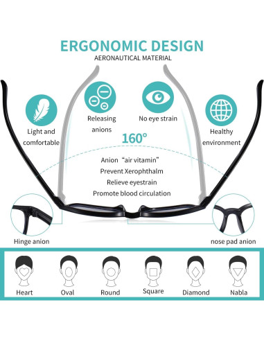 Gafas de luz azul para niños Okany 3 paquetes protección UV