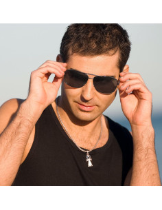 Gafas de Sol Aviador Polarizadas Peekaco UV400 Marco Metal Negro 2