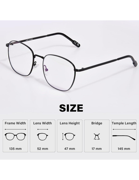 Gafas de Luz Azul OPTOFENDY Metal Unisex Cuadradas UV 99%