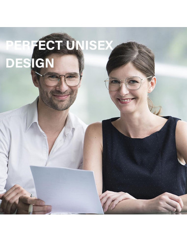 Gafas de Luz Azul OPTOFENDY Metal Unisex Cuadradas UV 99%