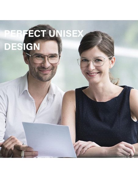 Gafas de Luz Azul OPTOFENDY Metal Unisex Cuadradas UV 99%