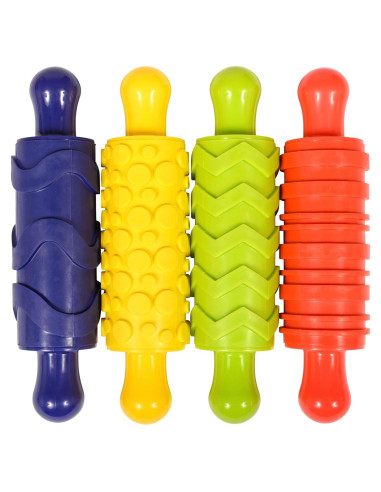 Rodillos de Textura para Niños - Set de 4 Patrones - LISTO PARA APRENDER