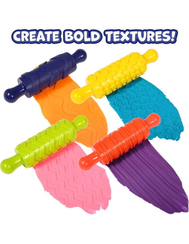 Rodillos de Textura para Niños - Set de 4 Patrones - LISTO PARA APRENDER