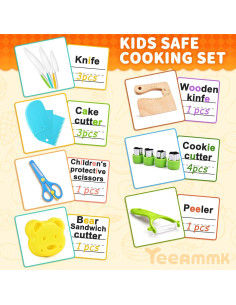 Juego de Cocina Montessori 17 Piezas Yeeammk para Niños 2